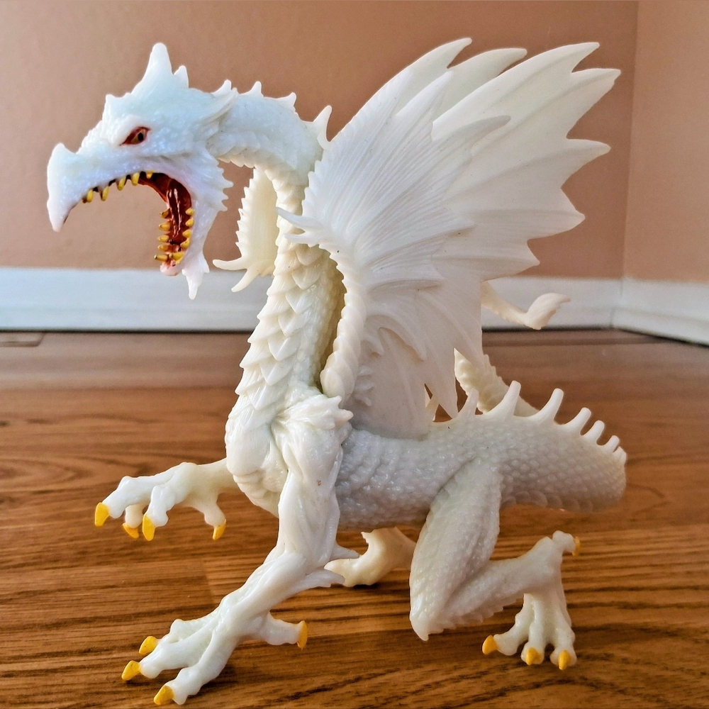 Mystical Snow Dragon, Glow In The Dark Action Figure.